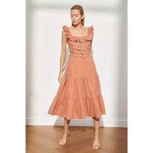 Trendyol Dried Rose Back Detailed Strap Dress