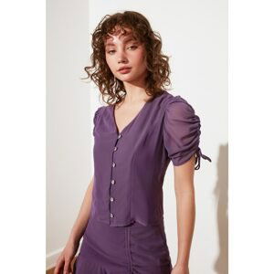 Trendyol Purple Petite Buttoned Blouse