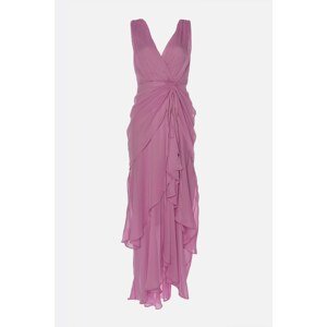 Trendyol Pink Gathered Detailed Evening Dress & Graduation Gown