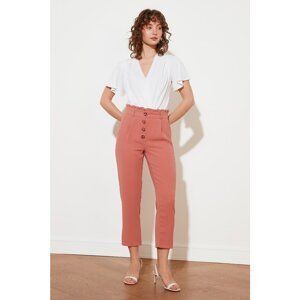 Trendyol Dried Rose Petite Front Buttoned Trousers