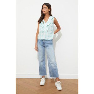 Trendyol Mint Flounce Blouse