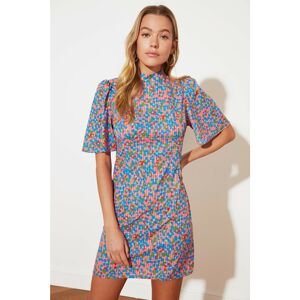 Trendyol Pink Stand Collar Dress