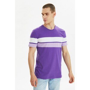 Trendyol Purple Men's Paneled T-Shirt