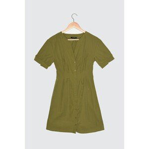 Trendyol Green Waist Detailed Shirt Dress