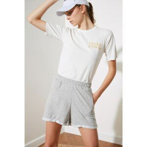 Trendyol Gray Knitted Shorts & Bermuda