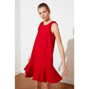 Trendyol Red Ruffle Detail Dress