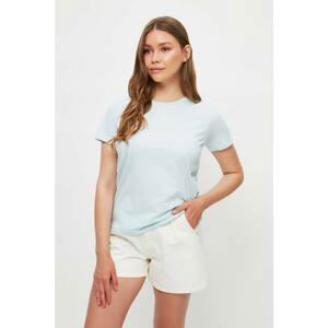 Trendyol Light Blue 100% Organic Cotton Basic Knitted T-Shirt