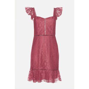 Trendyol Fuchsia Collar Detailed Dress