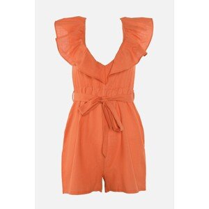 Trendyol Cinnamon Ruffle Detailed Jumpsuit