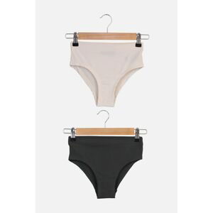 Trendyol Khaki-Beige 2-Pack Panty