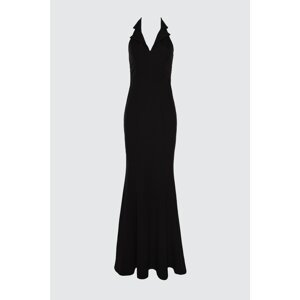 Trendyol Black Neck Detailed Evening Dress & Graduation Gown
