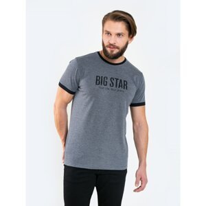 Big Star Man's T-shirt_ss T-shirt 150665 Black Knitted-902