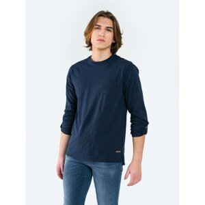 Big Star Man's Shirt_ls T-shirt ls 180015 Light blue Knitted-404