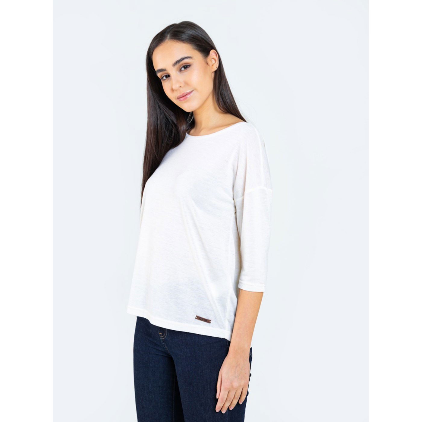 Big Star Woman's -- T-shirt ls 180009 Brak Knitted-102