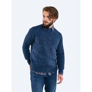 Big Star Man's Sweater Sweater 160101 Blue Wool-403