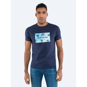 Big Star Man's T-shirt_ss T-shirt 152002 Light blue Knitted-404