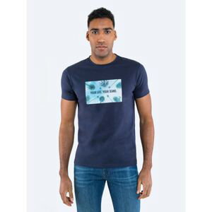 Big Star Man's T-shirt_ss T-shirt 152002 Light blue Knitted-404