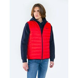 Big Star Man's Vest Outerwear 130213 Blue Woven-403