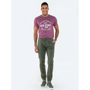 Big Star Man's Joggers Trousers 110858 Light green Woven-304