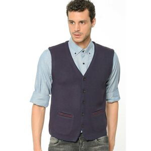 Y8610 DEWBERRY TRİKO VEST-BURGUNDY