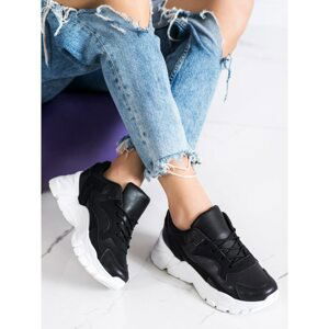 SHELOVET CASUAL BLACK SNEAKERS