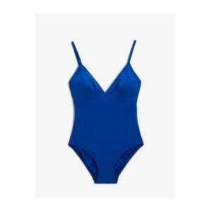 Koton Women's Blue Solid Color Swimsuit