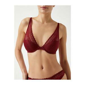 Koton Women's Burgundy Lace Bra