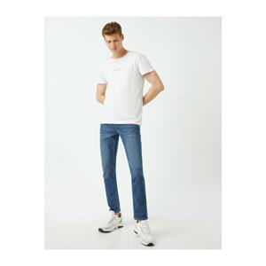 Koton Men's Blue Brad Slim Fit Jean Trousers