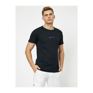 Koton Men's Black Short Sleeve Crew Neck Summer T-shirt