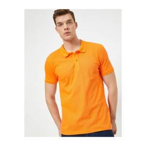 Koton Men's Orange Polo Neck T-Shirt