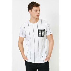 Koton Men's Black Printed T-Shirt