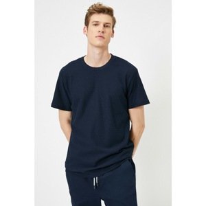 Koton Men's Navy Blue Crew Neck T-Shirt