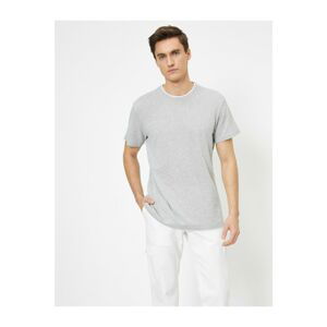 Koton Crew Neck Regular Fit T-shirt with Fabric Detail