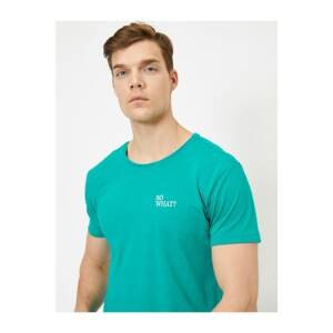 Koton Men's Slim Fit T-Shirt Letter Printed