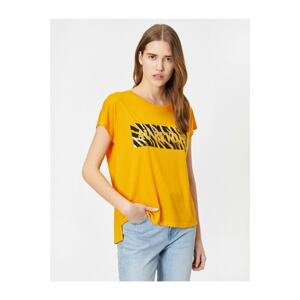 Koton Women's Orange Printed T-shirt