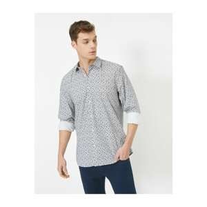 Koton Patterned Classic Collar Long Sleeve Shirt