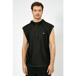 Koton Men's Black Sleeveless Sweatshirt