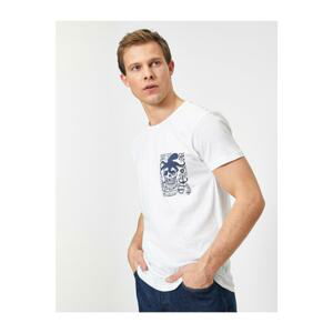 Koton Man White Printed T-Shirt