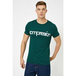 Koton Crew Neck Printed Printed Slim Fit T-Shirt