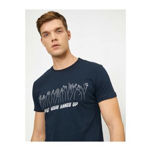 Koton Man Navy Blue T-Shirt