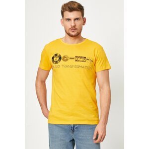 Koton Man Yellow Printed T-Shirt