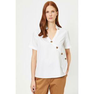 Koton Button Detail Wraparound Blouse