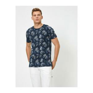 Koton Crew Neck Short Sleeve Floral T-Shirt