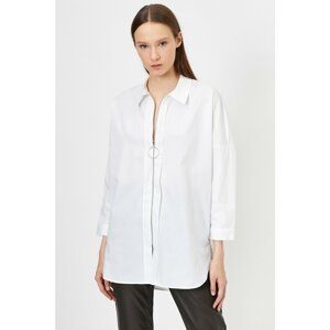 Koton Zipper Detail Long Sleeve Shirt