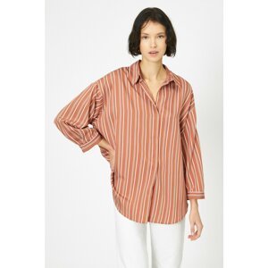 Koton Striped Long Sleeve Flowy Shirt