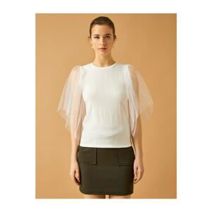 Koton Tulle Sleeve Tshirt