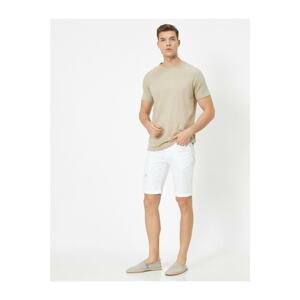 Koton Shorts - White - Normal Waist