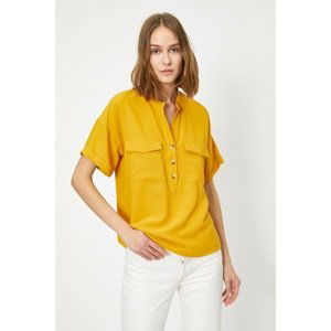 Koton Women Yellow Button Detailed Blouse