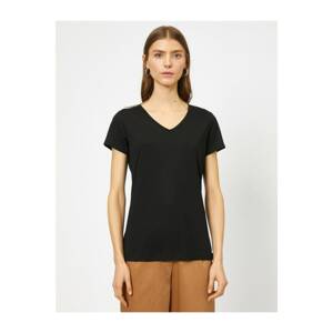 Koton V Neck Comfortable Fit Basic T-Shirt