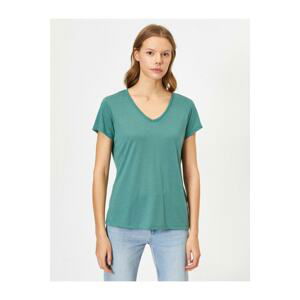 Koton V Neck Comfortable Fit Basic T-Shirt